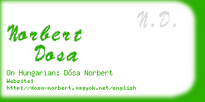norbert dosa business card